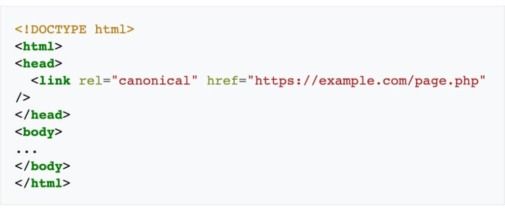Cài đặt thẻ Canonical thông qua HTML rel="canonical"