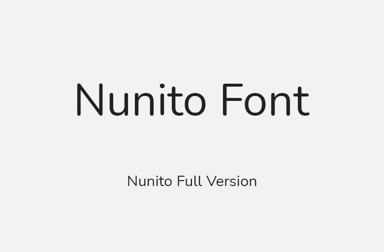 Nunito: Tròn trĩnh và thân thiện