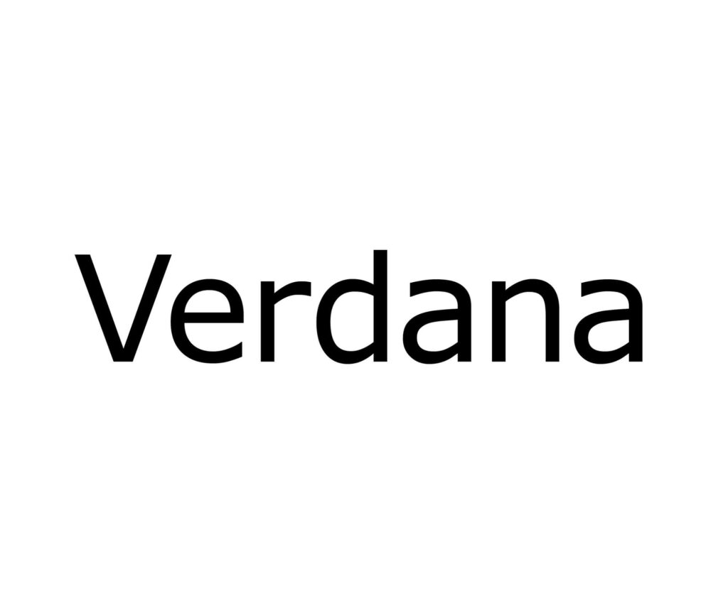 Verdana: Tối ưu khả năng đọc trên màn hình