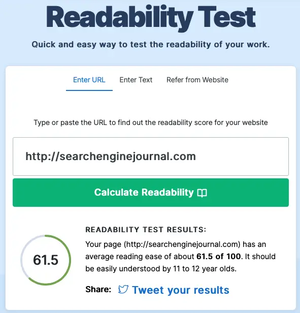 Hệ thống đánh giá khả năng đọc hiểu WebFX Readability