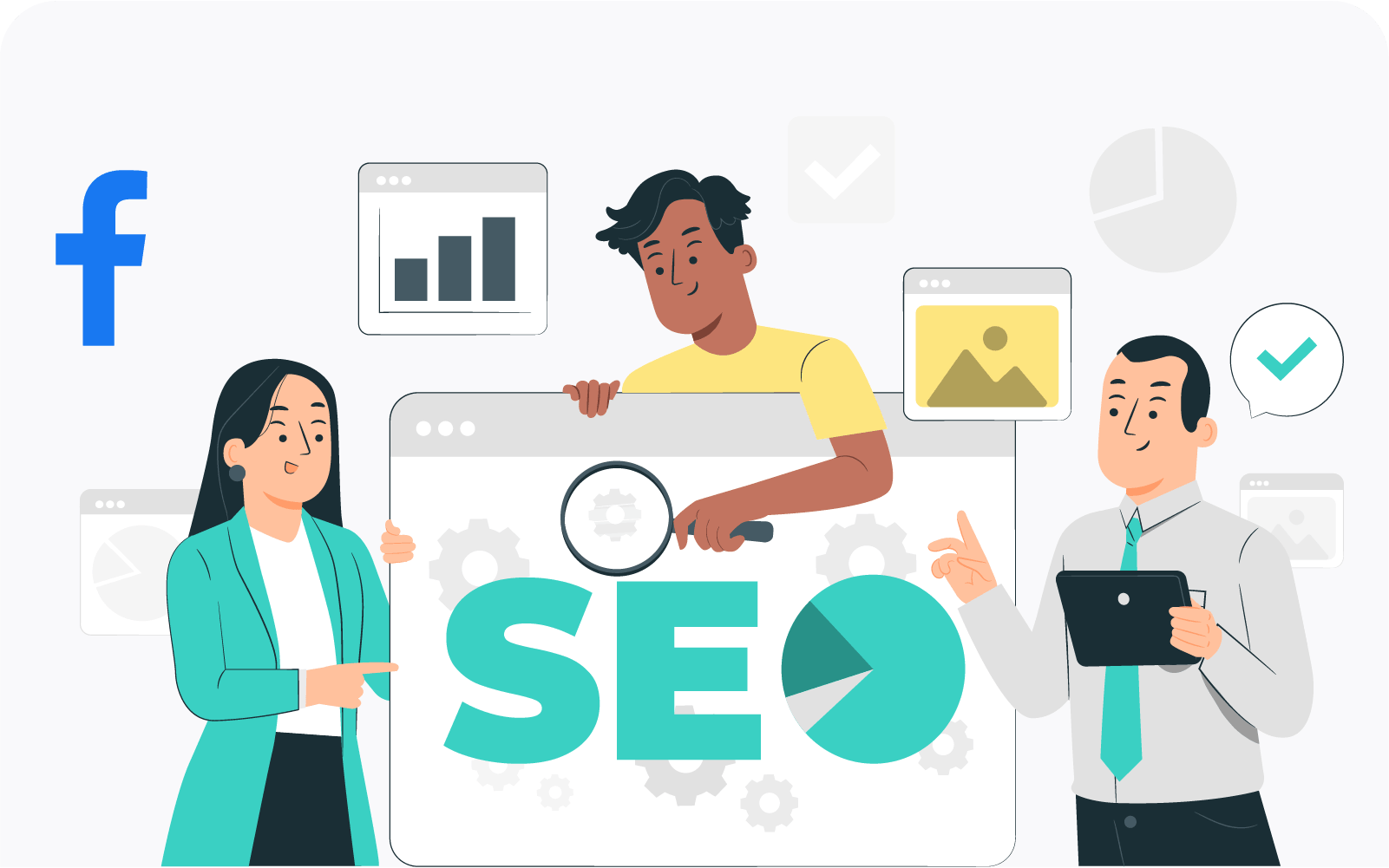 Cách SEO Fanpage Facebook lên top bền vững hiệu quả nhất 2026 1 Bản chất của SEO Facebook là gì?