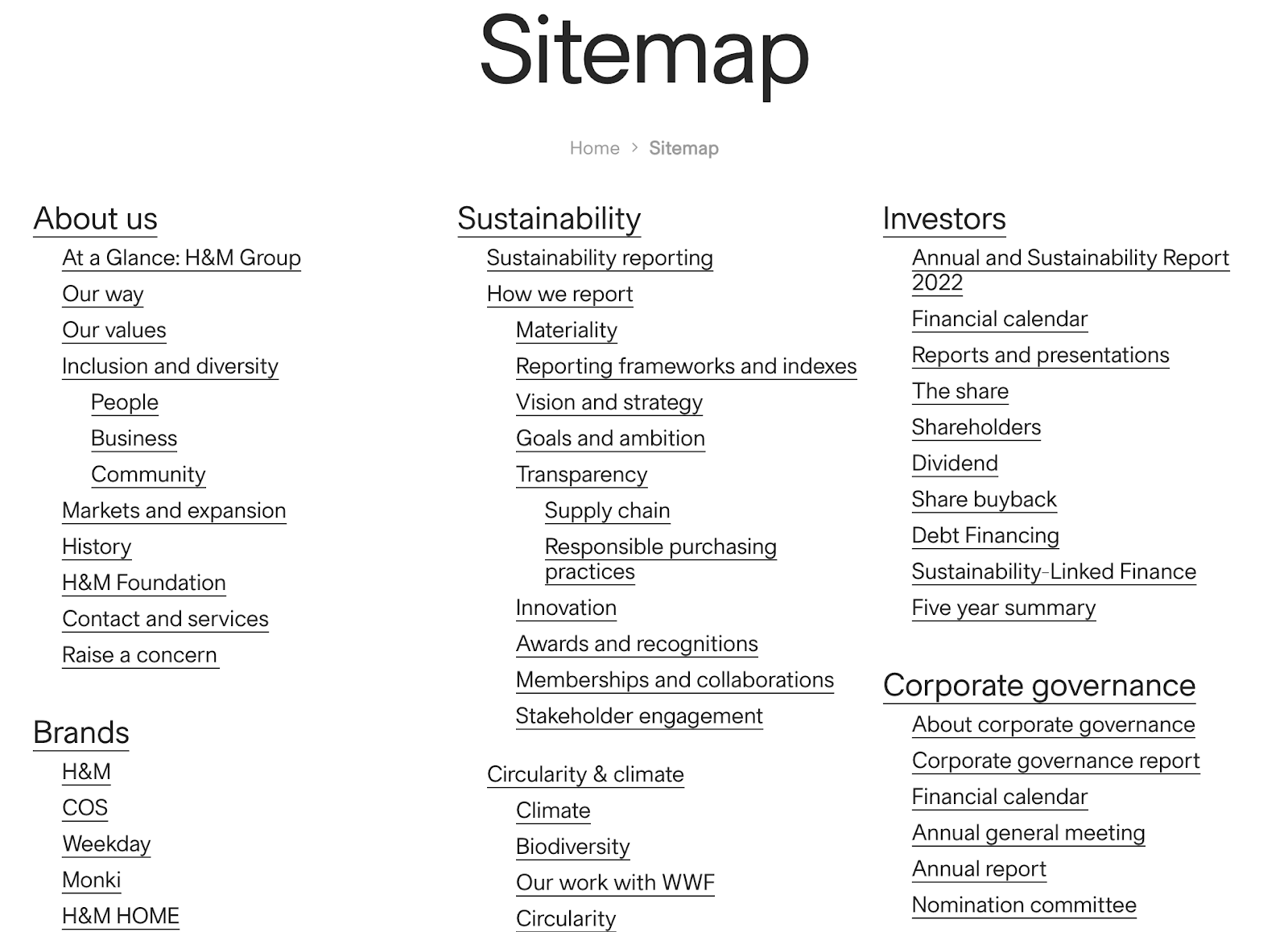 HTML Sitemap: Định hướng cho khách hàng